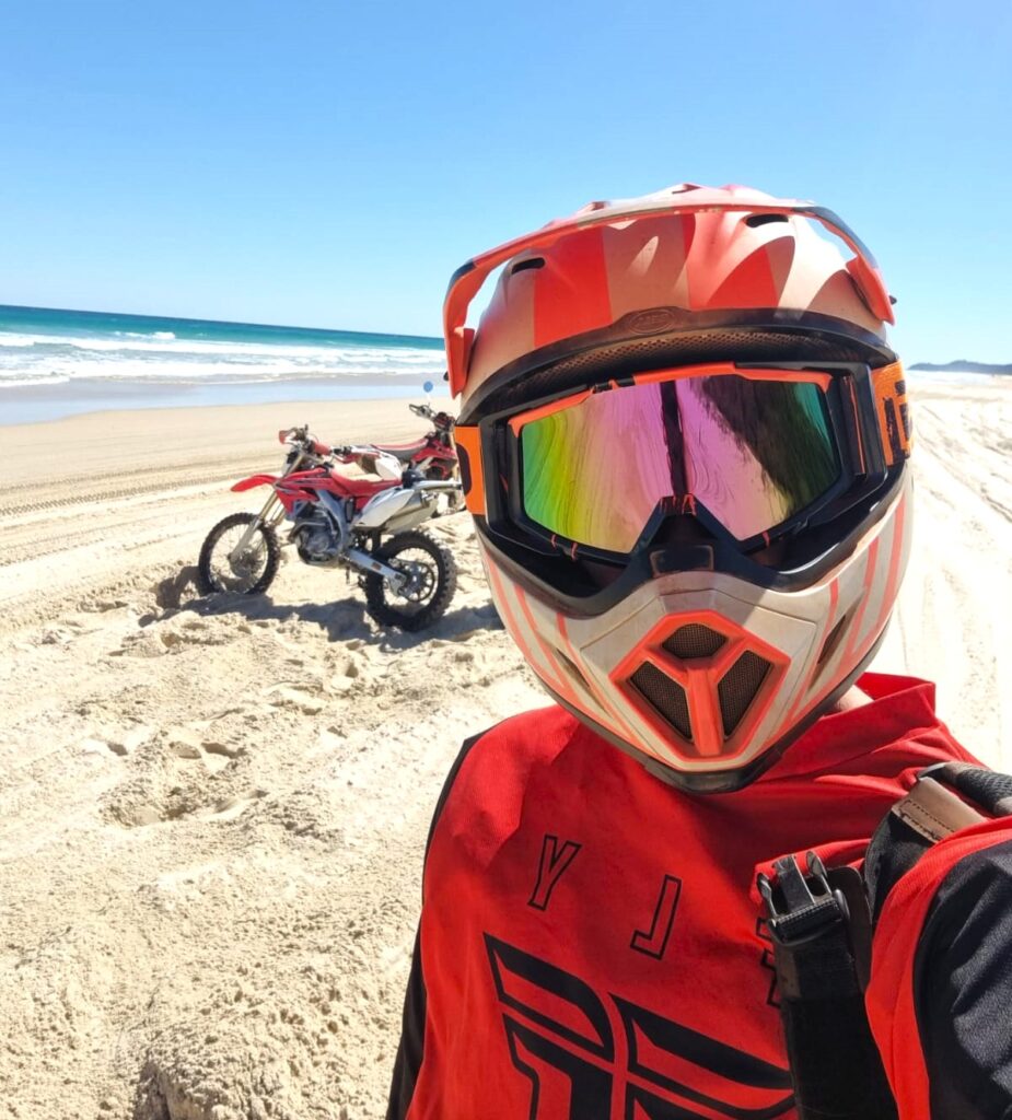Helmet Bike on Beach